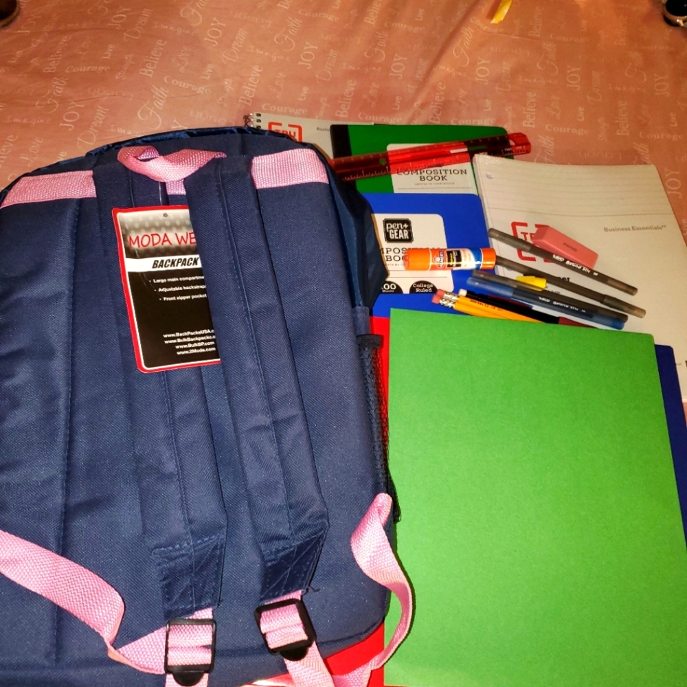 Book Bag with School Supplies